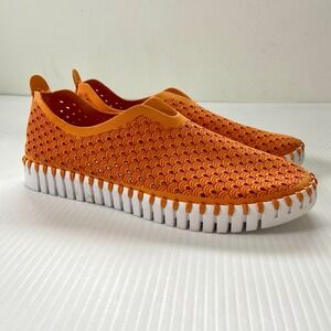 Ilse Jacobsen Tulip 139 Slip On Shoes in Camelia Orange Womens 37 US 6.5 7